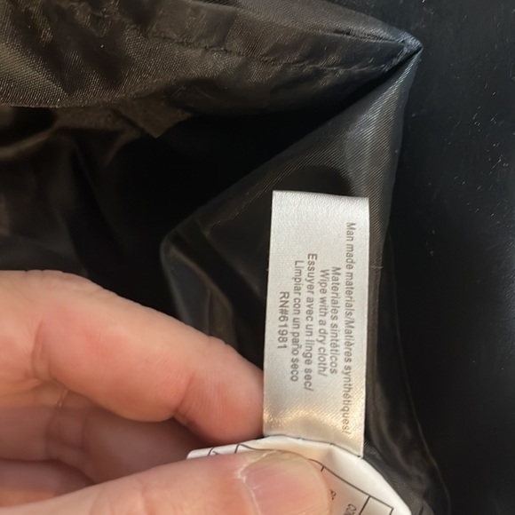 Women’s black satchel handbag w/ silver eyelet holes on from to add decoration - Picture 9 of 10